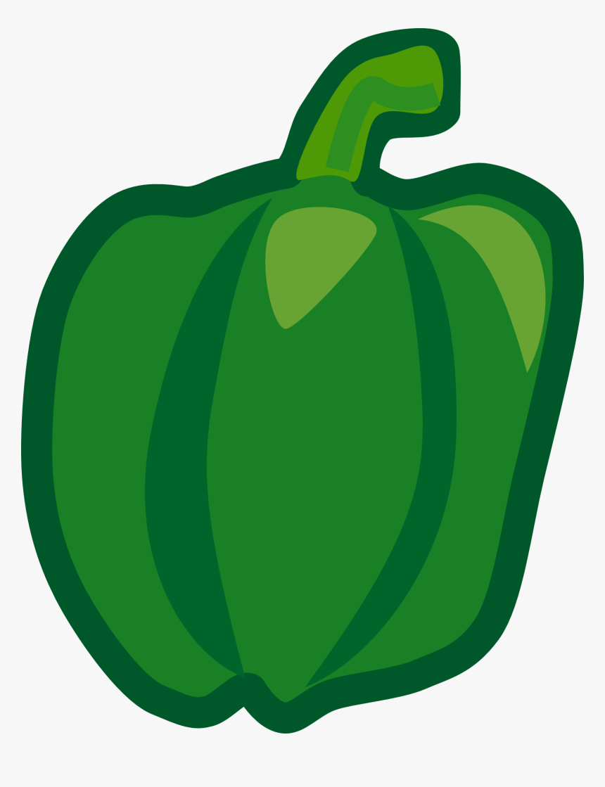 Green Pepper - Green Bell Pepper Clipart, HD Png Download, Free Download