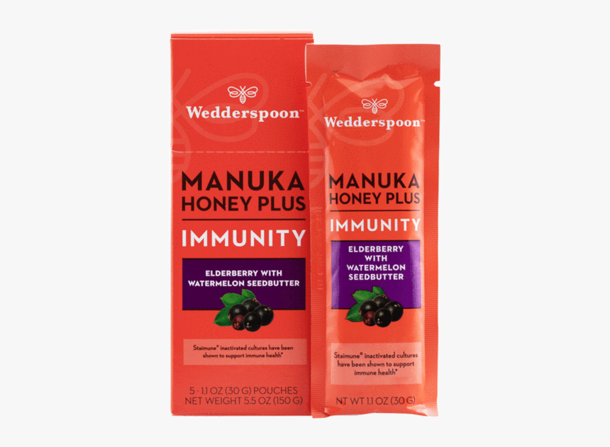 Manuka Honey Plus Immunity - Wedderspoon Manuka Honey Plus, HD Png Download, Free Download