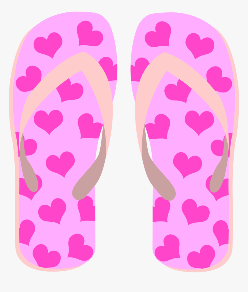 Beach Sandals Png - Pink Flip Flops Clip Art, Transparent Png, Free Download