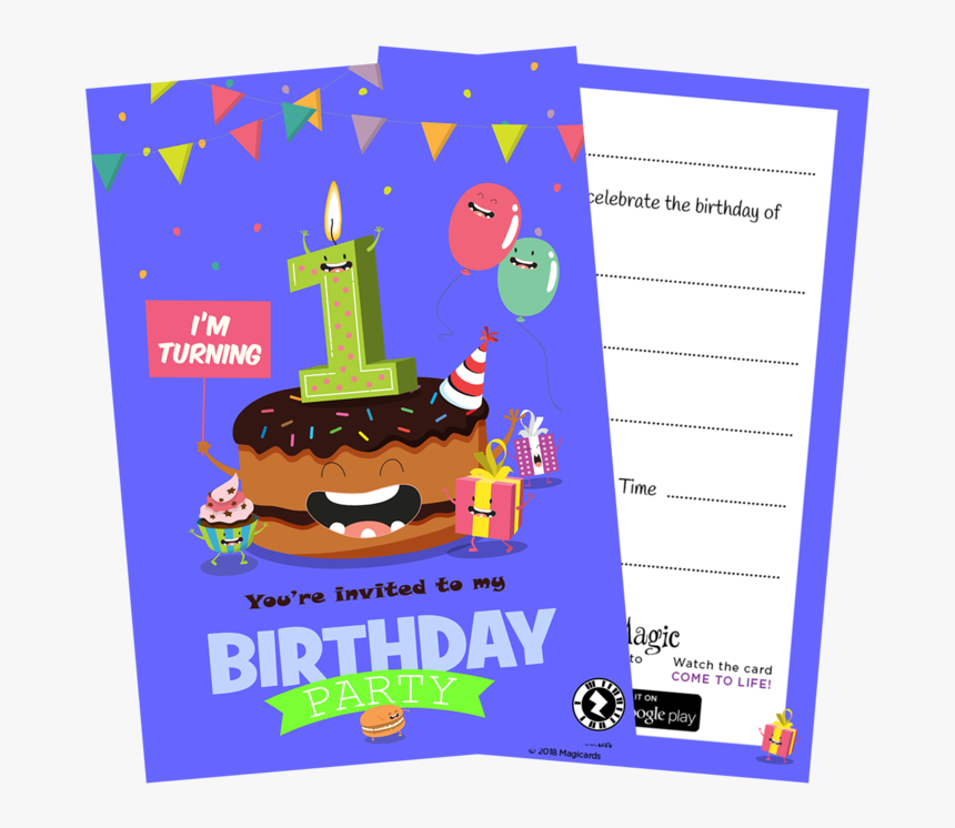 1st Birthday Invitation Gif, HD Png Download, Free Download