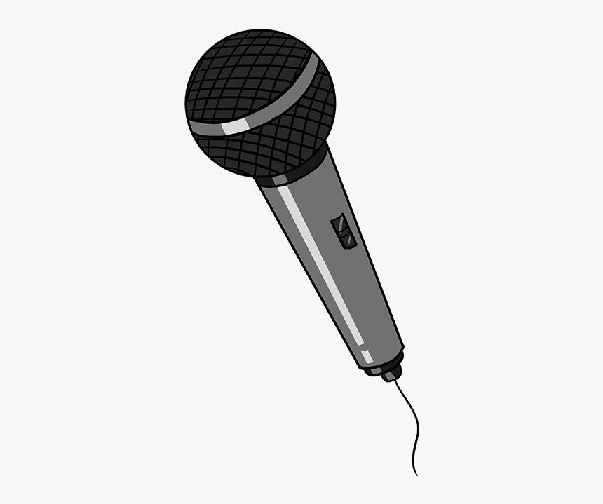 How To Draw Microphone - Microphone Drawing, HD Png Download is free transp...