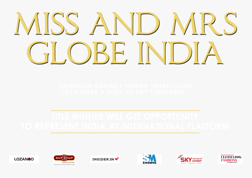 Miss And Mrs Globe India Guwahti Fashion Beauty Contest - Graphics, HD Png Download, Free Download