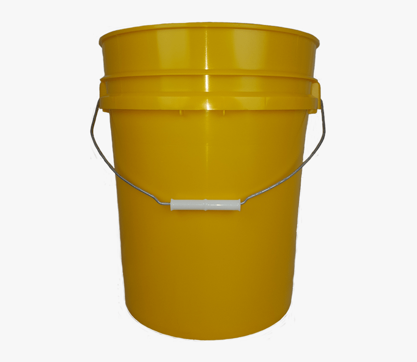 25 Gallon Plastic Bucket Yellow - Plastic, HD Png Download, Free Download