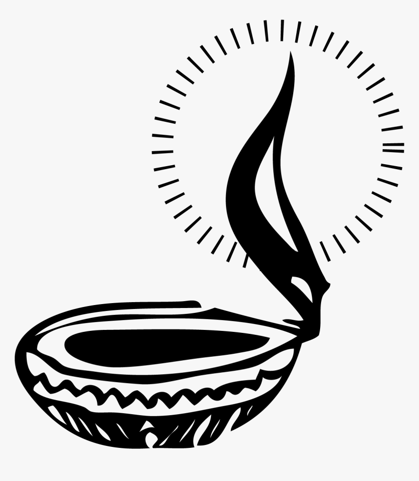 Diwali Clipart Black And White, HD Png Download, Free Download