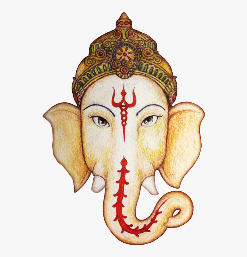 Ganesha Vector Watercolor - Ganesha Head Png Transparent, Png Download, Free Download