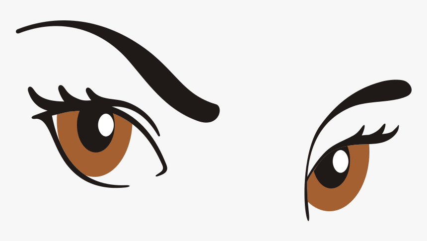 Girl Eyes Cartoon Png, Transparent Png, Free Download