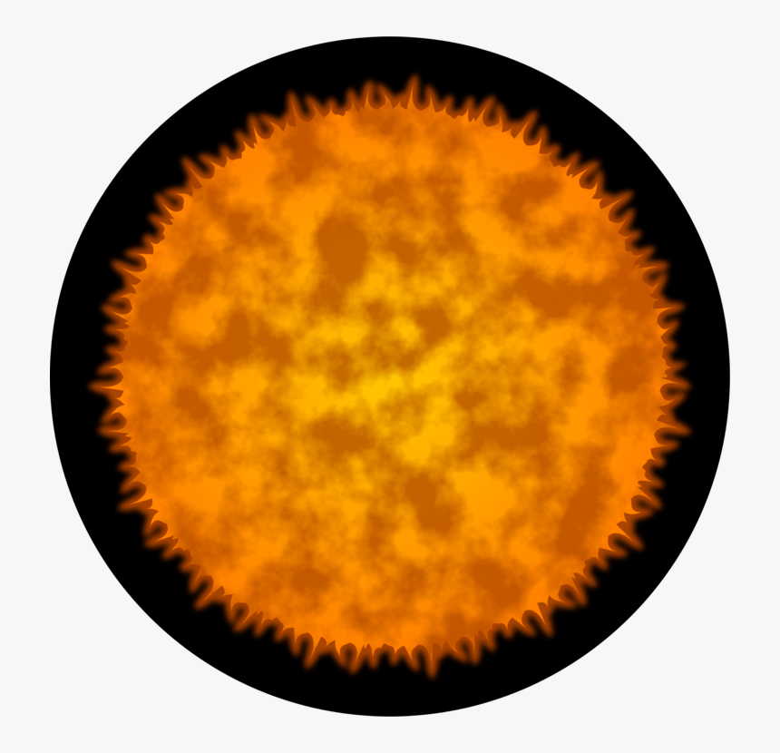 Orange,circle,yellow - Sun Planets Clipart, HD Png Download, Free Download