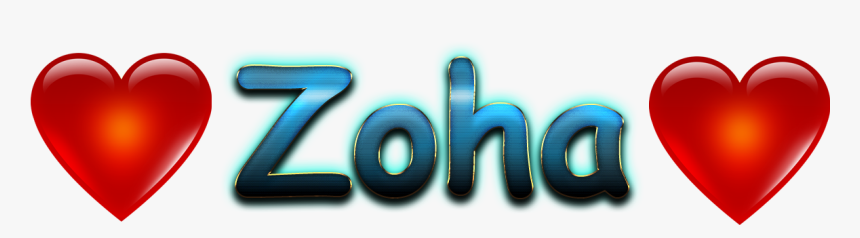 Zoha Love Name Heart Design Png - Love Zara Name, Transparent Png, Free Download