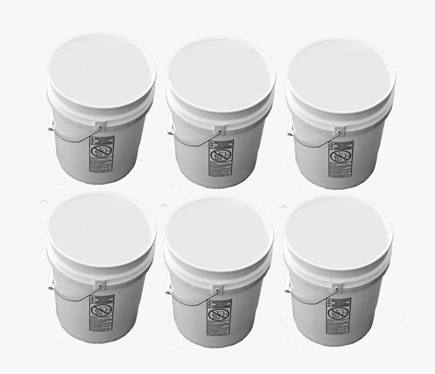 5 Gallon Plastic Buckets White - 5 Gallon Bucket, HD Png Download, Free Download