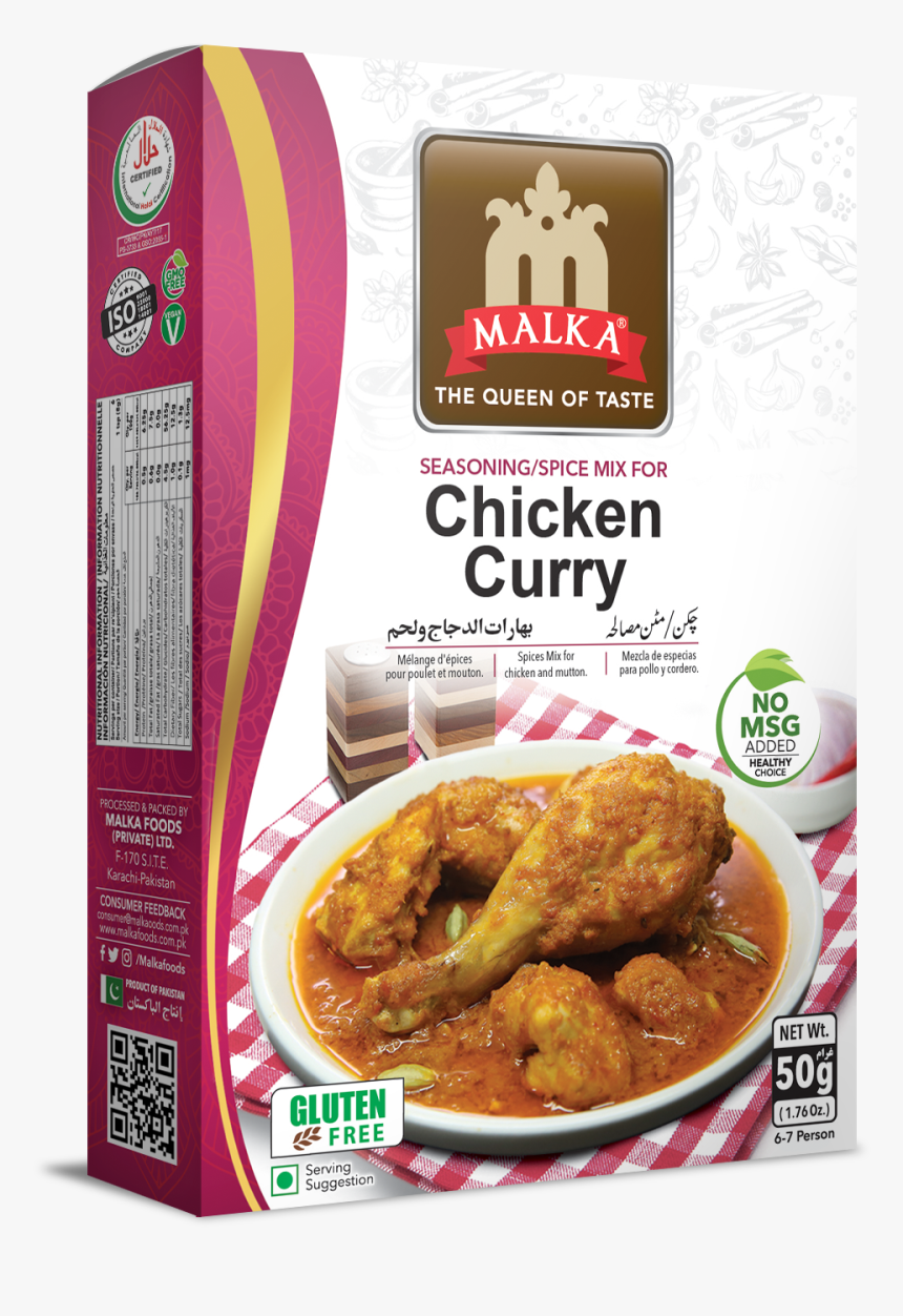 Buy Malka Foods Chicken Curry-50 Grams Online In Pakistan - Malka Foods Biryani Masala, HD Png Download, Free Download