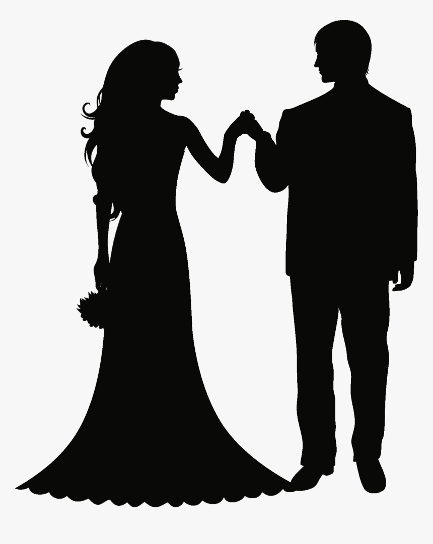 Bridal Clipart Wedding Venue - Silhouette Bride And Groom Clipart, HD Png Download, Free Download