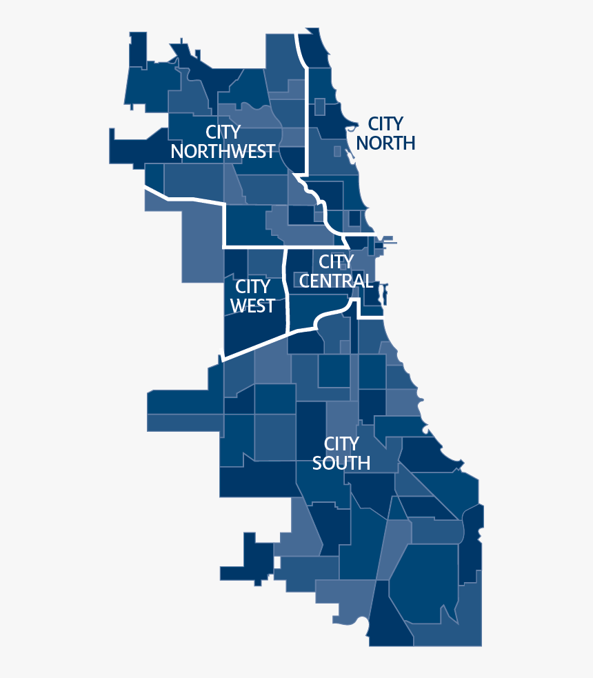 Blank Chicago Neighborhood Map, HD Png Download, Free Download