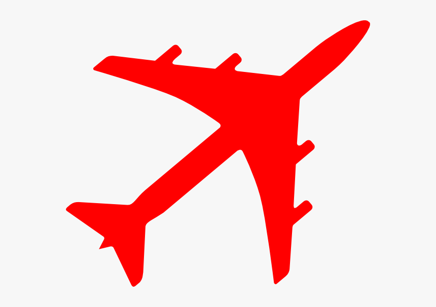 Red Airplane Clip Art, HD Png Download, Free Download