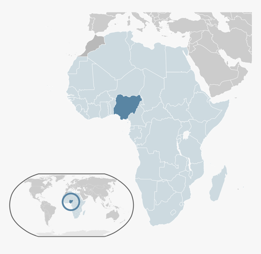 Nigeria Map - Nigeria In Africa Png, Transparent Png, Free Download