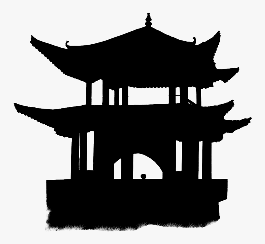 Temple Silhouette - Transparent Chinese Temple Png, Png Download, Free Download