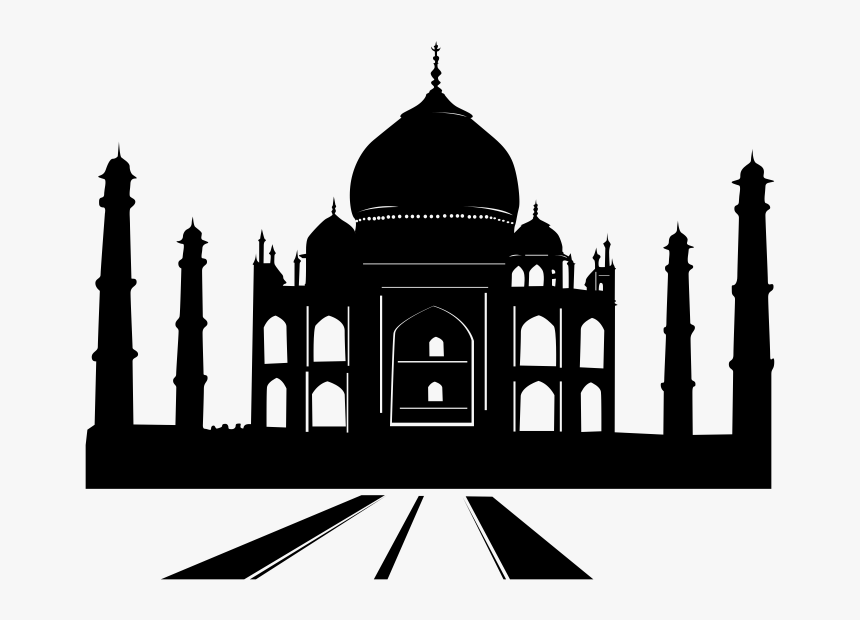 Taj Mahal Silhouette Png, Transparent Png, Free Download