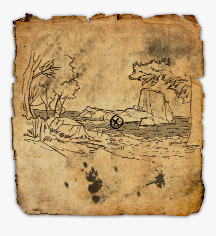 Betnikh Treasure Map Ii - Treasure Map Scroll Png, Transparent Png, Free Download