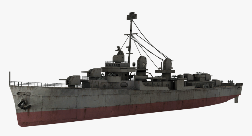 Fletcher-class Destroyer World War Ii Naval Ship - Call Of Duty Ww2 Ships, HD Png Download, Free Download