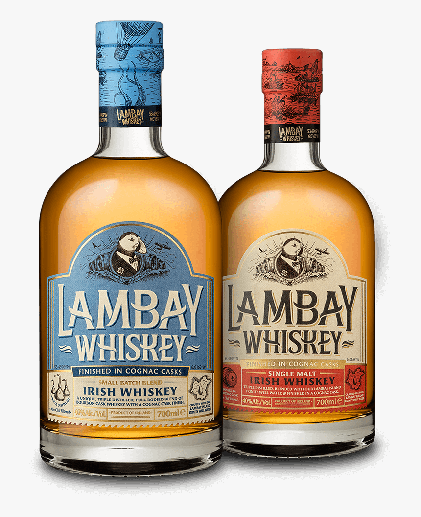 Lambay Whiskey Bottles - Lambay Cognac Cask Finish, HD Png Download, Free Download