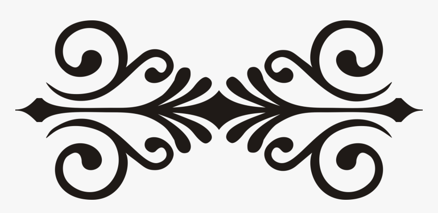 Visual Arts,text,blackandwhite - Floral Ornament Vector Png, Transparent Png, Free Download