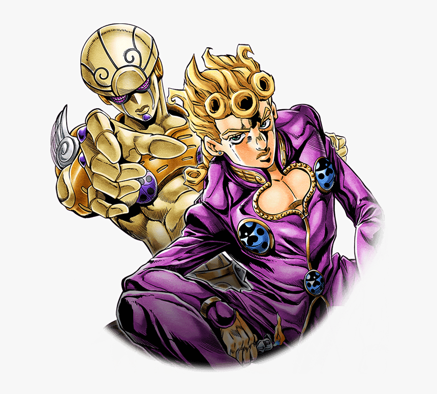 Giorno Giovanna Pose Transparent : Gold experience kicks the opponent