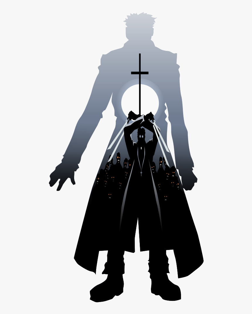 Anderson And Ghouls By Venetianmasked - Silhouette Hellsing Anderson, HD Png Download, Free Download