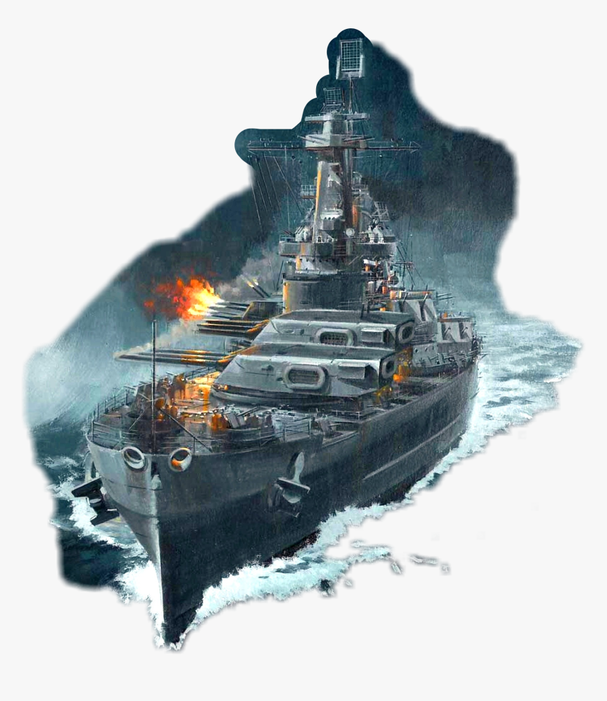 #battleship - Battle Ship In Sea, HD Png Download, Free Download