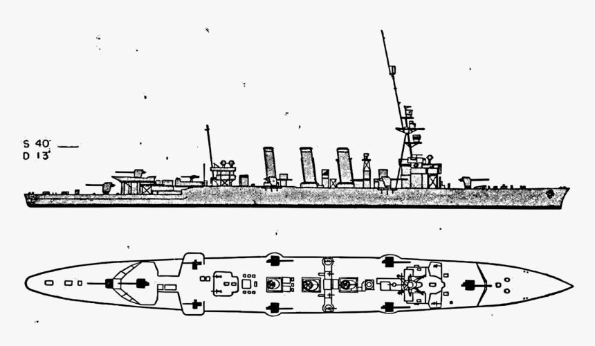 Battlecruiser,line Art,protected Cruiser - Ship Drawings, HD Png Download, Free Download