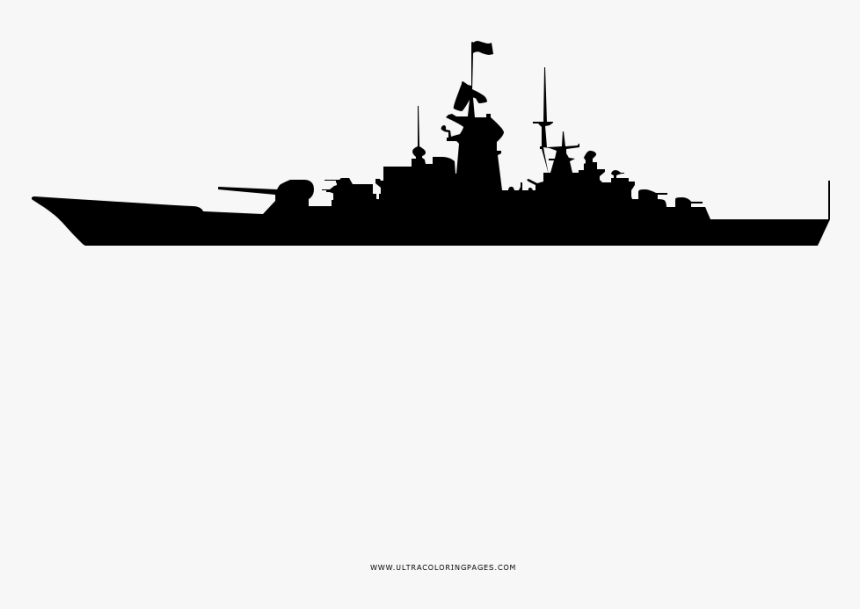 Battleship Coloring Page - Desenho Navio De Guerra, HD Png Download, Free Download
