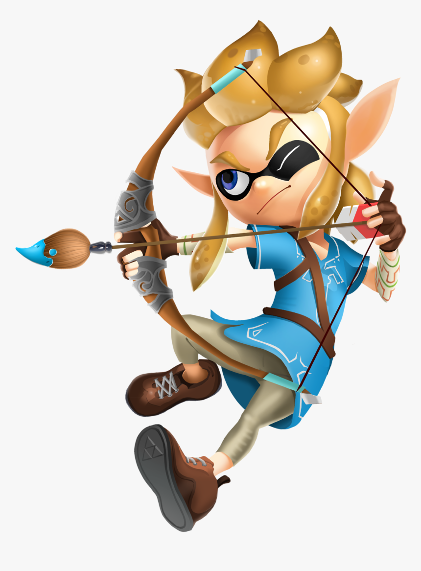 Splatoon Inkling Link Zelda Breathofthewild Breath - Link Breath Of The Wild Png, Transparent Png, Free Download