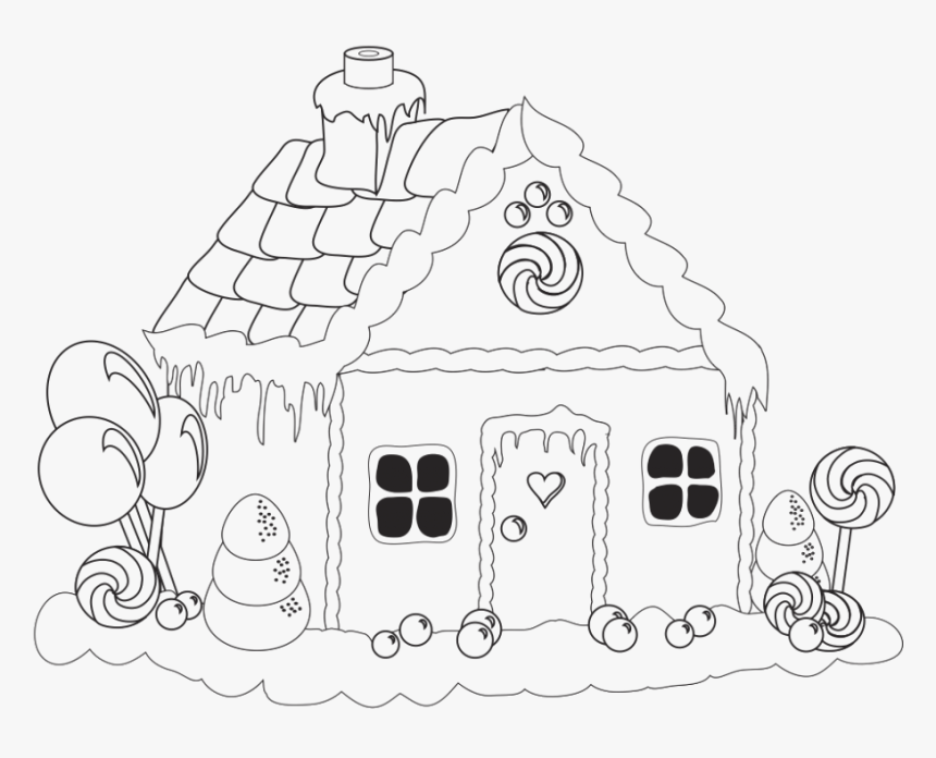 Candy House Coloring Pages, HD Png Download, Free Download