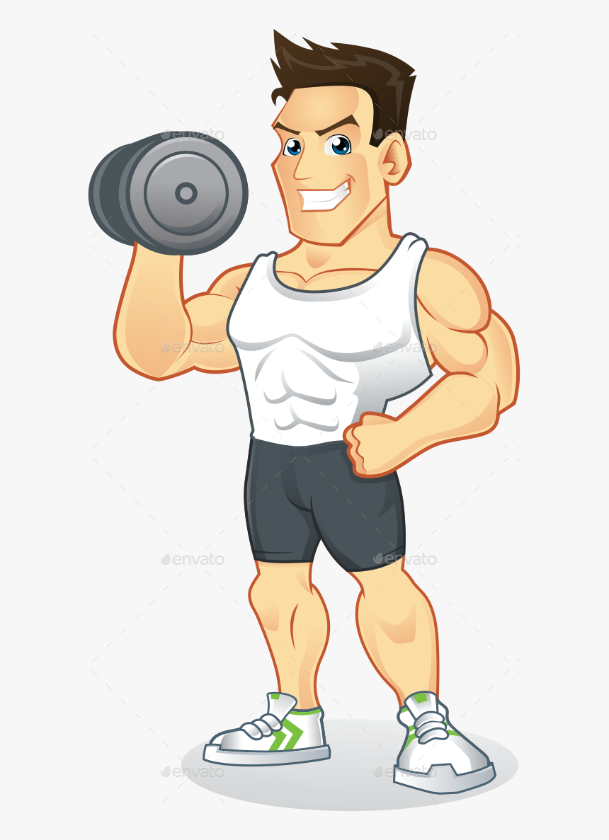 Gym Male Cartoon Png, Transparent Png, Free Download