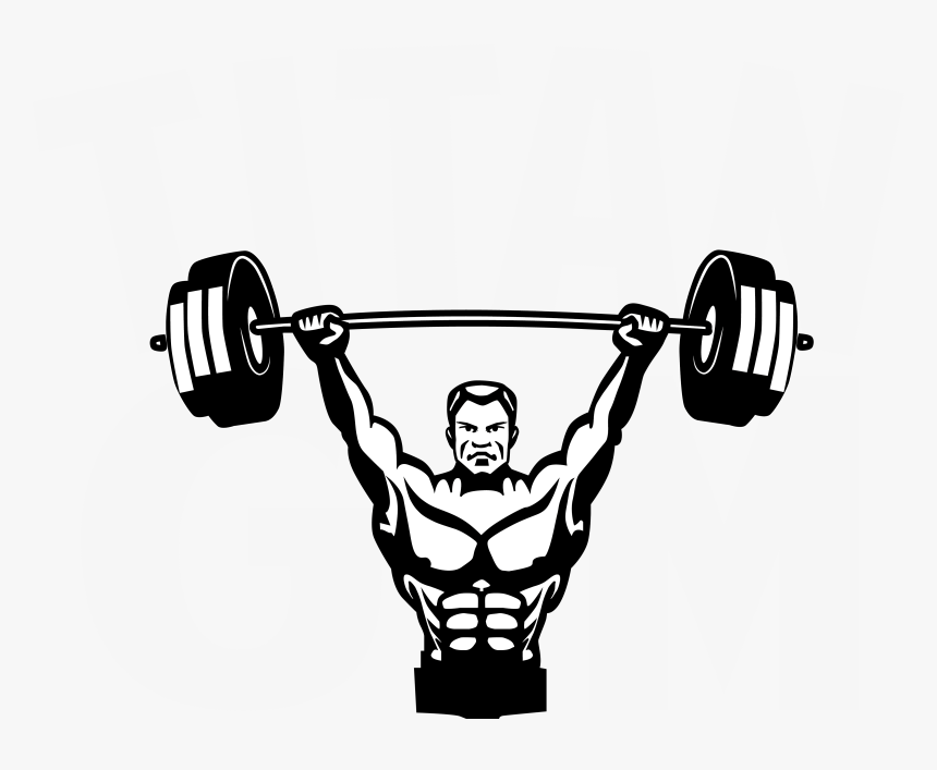 Titan Gym - Bodybuilder Vector With Weight, HD Png Download, Free Download