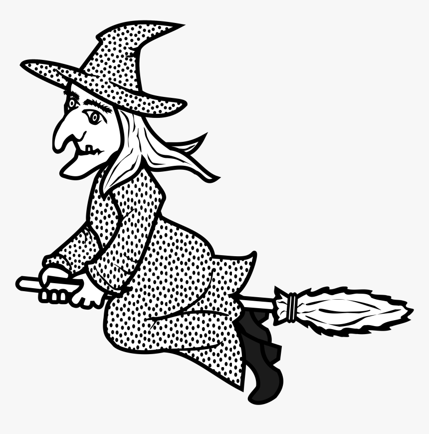 Witch Clipart Black And White, HD Png Download, Free Download