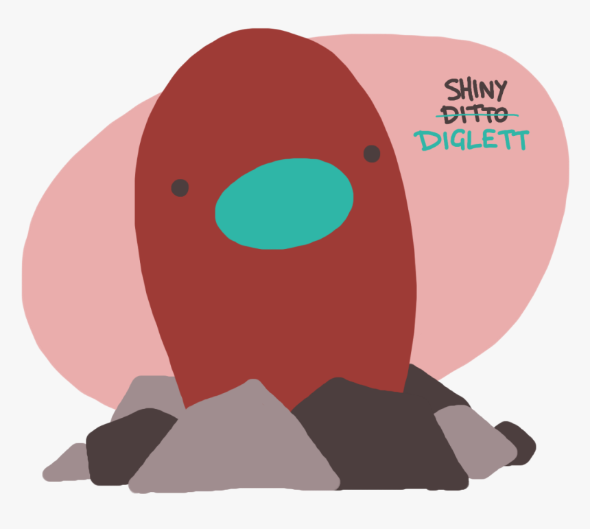 A Shiny Diglett With A Ditto Face But It"s Definitely - Illustration, HD Png Download, Free Download