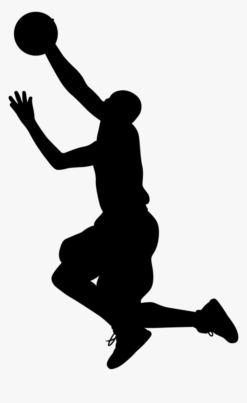 Wall Decal Sticker Sport - Basketball Player Layup Silhouette, HD Png Download, Free Download