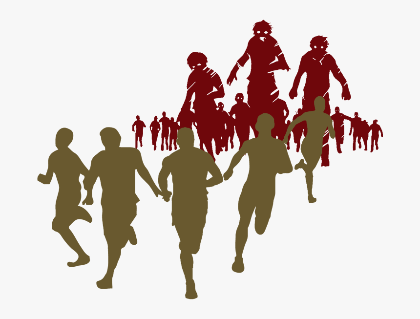 Zombie Run Clipart Transparent, HD Png Download, Free Download