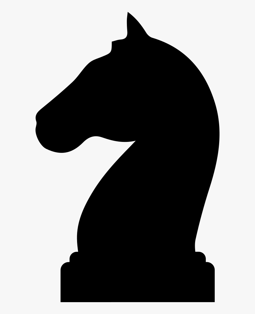 Horse Black Head Shape Of A Chess Piece - Icon Chess Piece Png, Transparent Png, Free Download