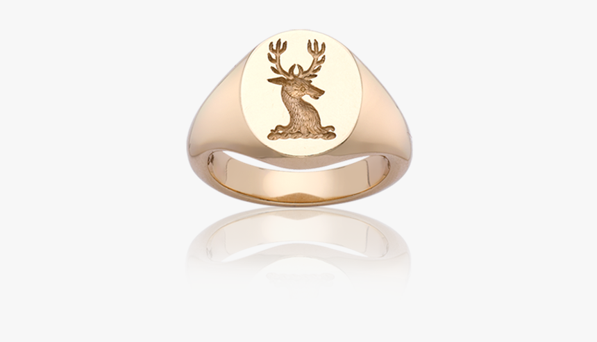 Gold Seal Engraved Signet Ring - Reindeer, HD Png Download, Free Download