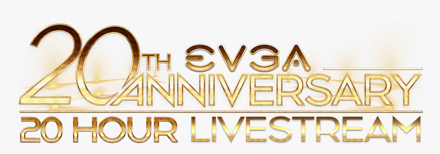 Evga 20th Anniversary Live Stream Event - Gold, HD Png Download, Free Download