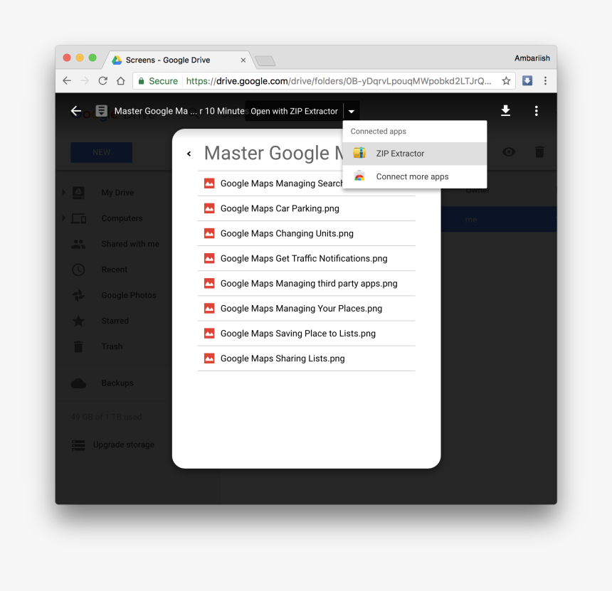 Manage Zip Files In Drive - Open A Zip File In Google Drive, HD Png Download, Free Download