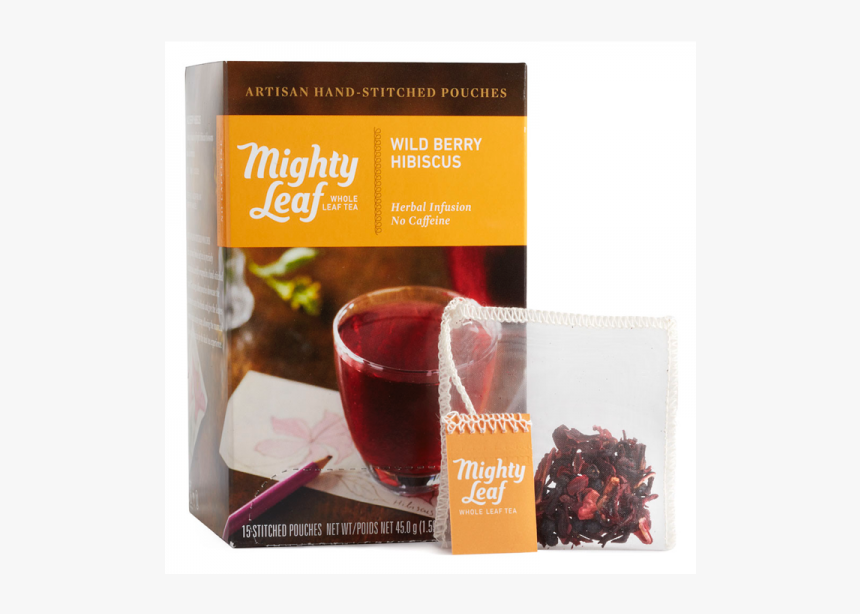 Wild Berry Hibiscus Tea Bags "
 Title="wild Berry Hibiscus - Mighty Leaf Tea Hibiscus, HD Png Download, Free Download