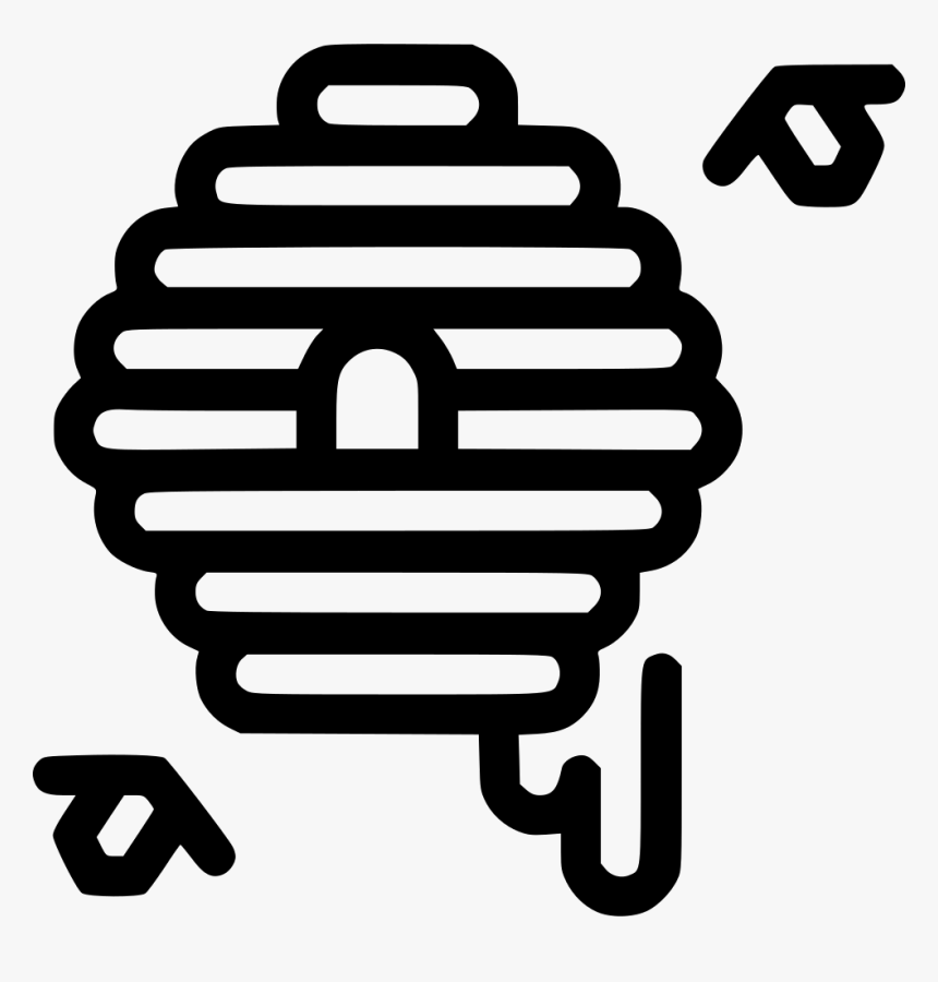 Honey Bee Hive Swarm - Beehive Symbol, HD Png Download, Free Download