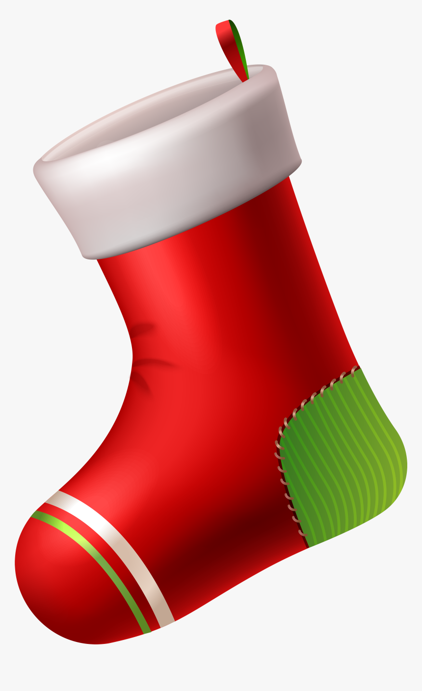 Santa Claus Christmas Stocking Candy Cane Clip Art - Transparent Christmas Stocking Png, Png Download, Free Download
