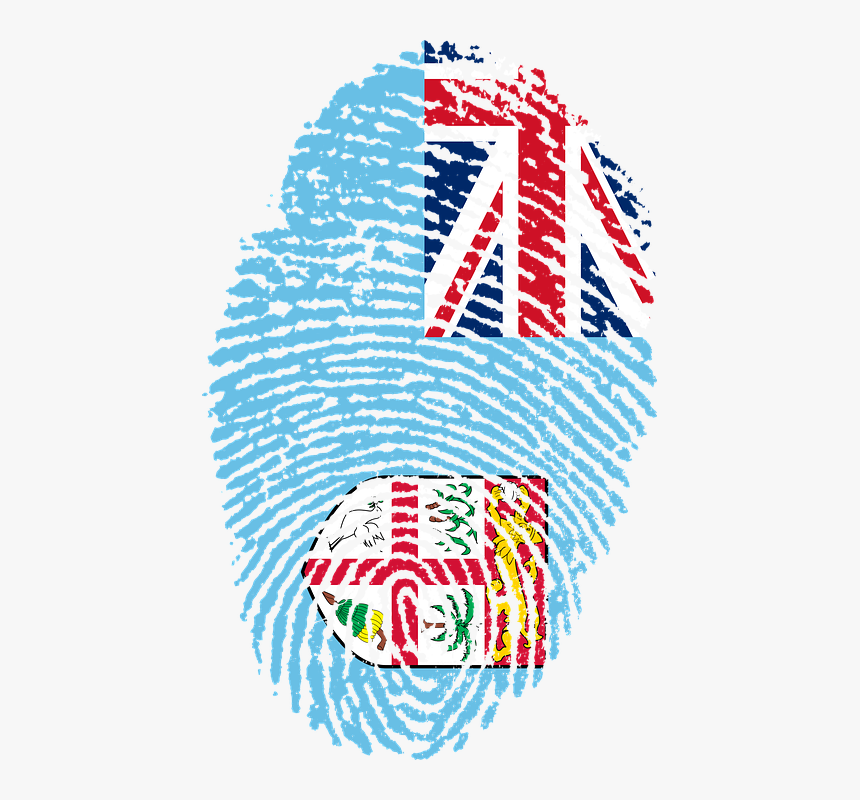 Fiji, Flag, Fingerprint, Country, Pride, Identity - Turks And Caicos Flag Fingerprint, HD Png Download, Free Download