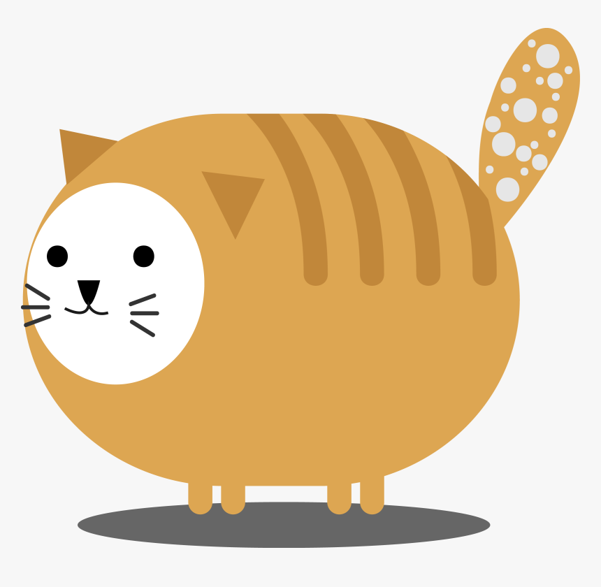 Whiskers Cat Tiger Clip Art - Cat Fat Vector, HD Png Download, Free Download