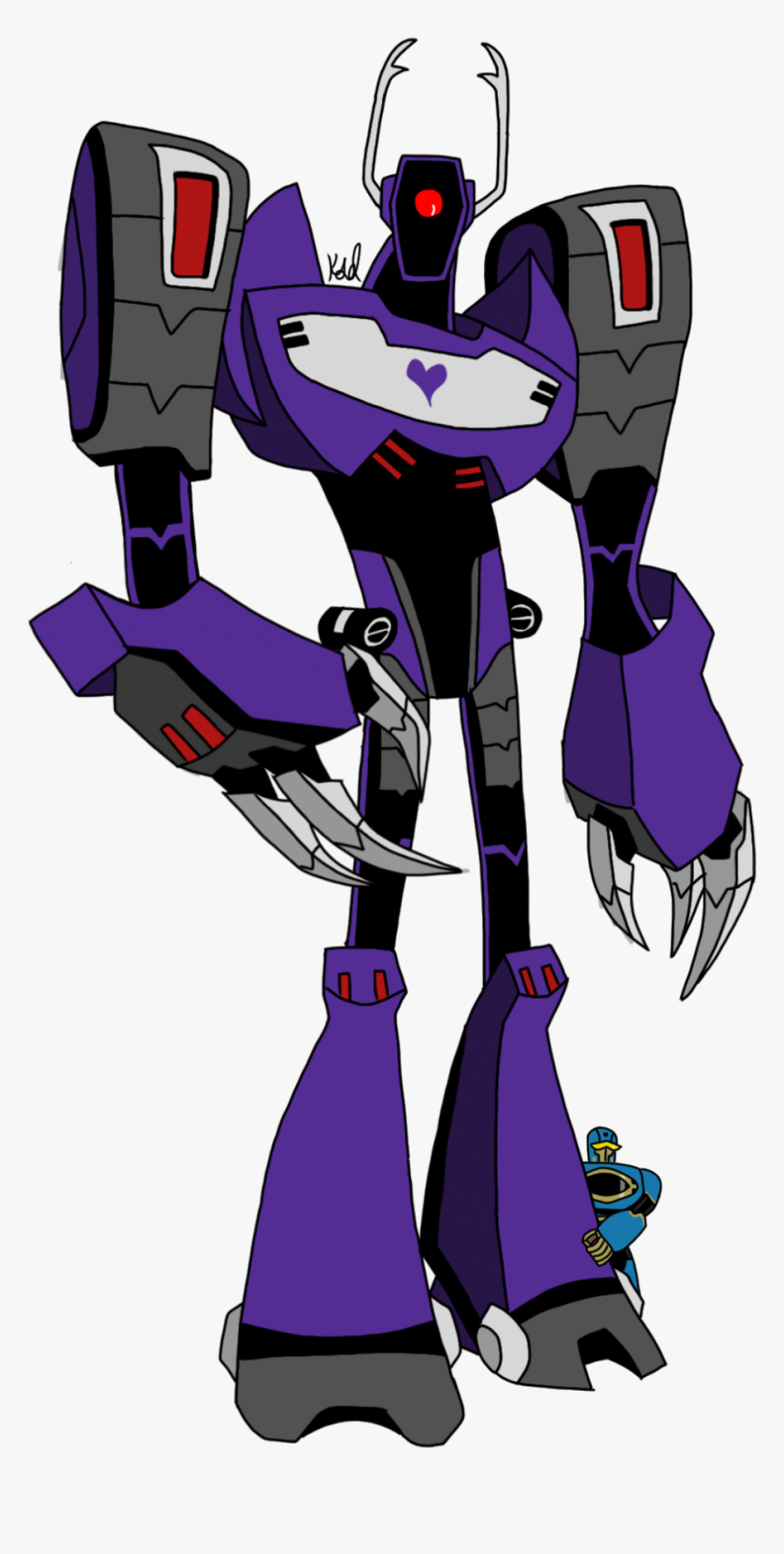 Tfa Shockwave 
and Small Friend - Cartoon, HD Png Download, Free Download