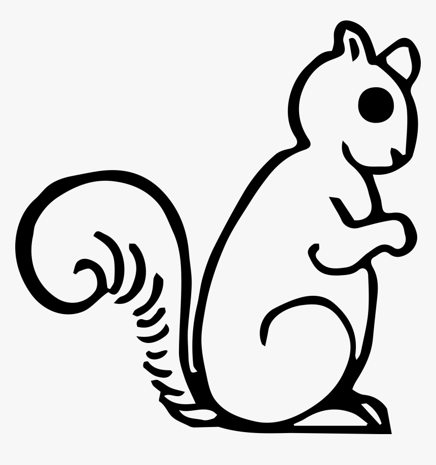 Transparent Squirrel Clipart Png - Squirrel Clipart Black And White, Png Download, Free Download