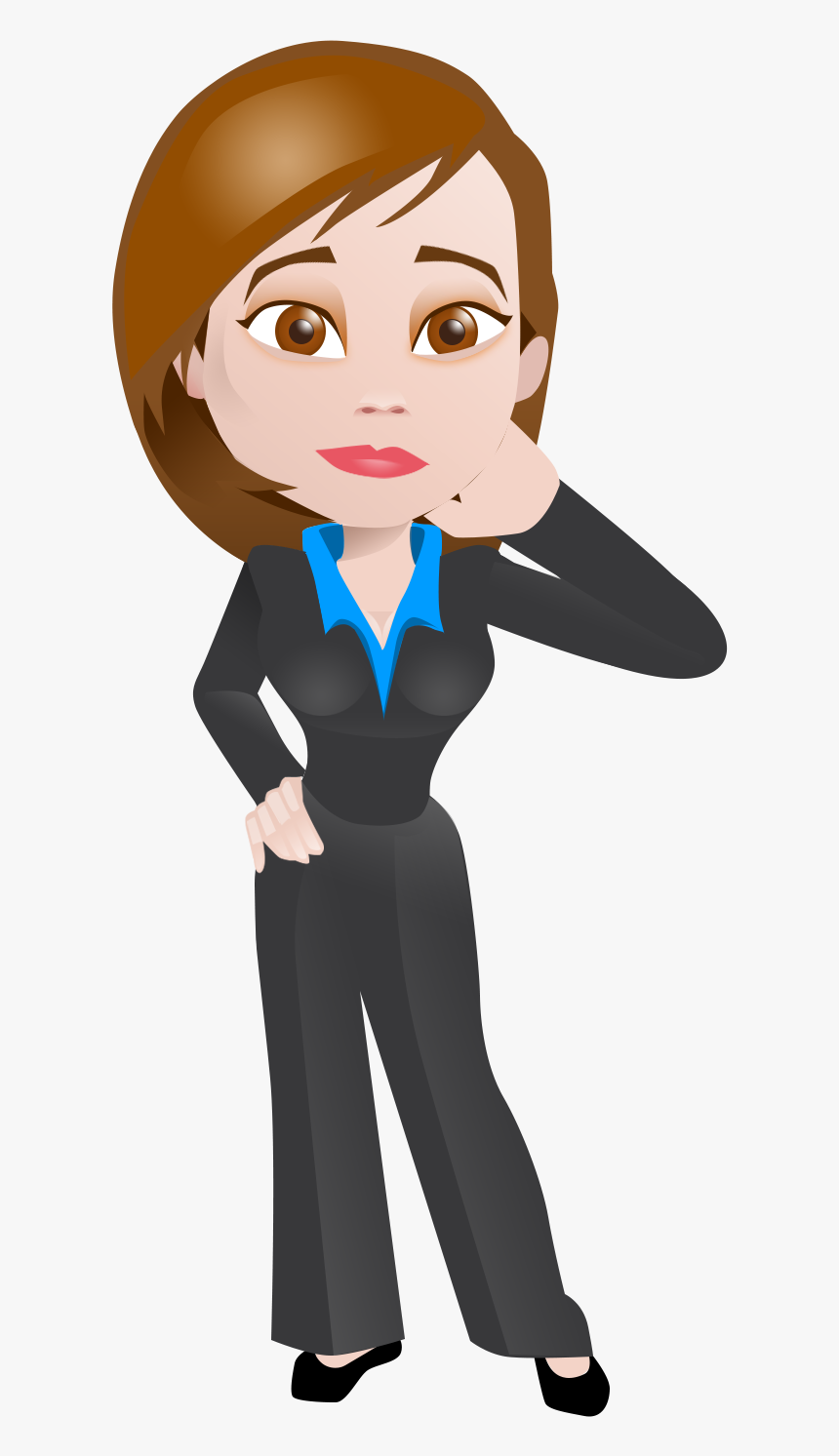 Business Woman With Confused - Female Engineer Clipart Png, Transparent Png, Free Download