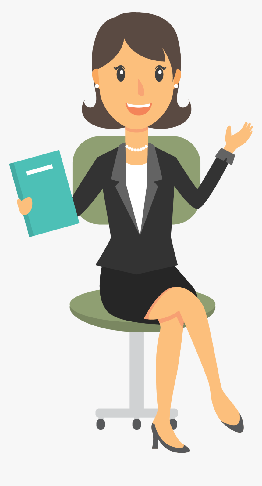 Transparent Female Accountant Clipart - Business Woman Cartoon Png, Png  Download - kindpng